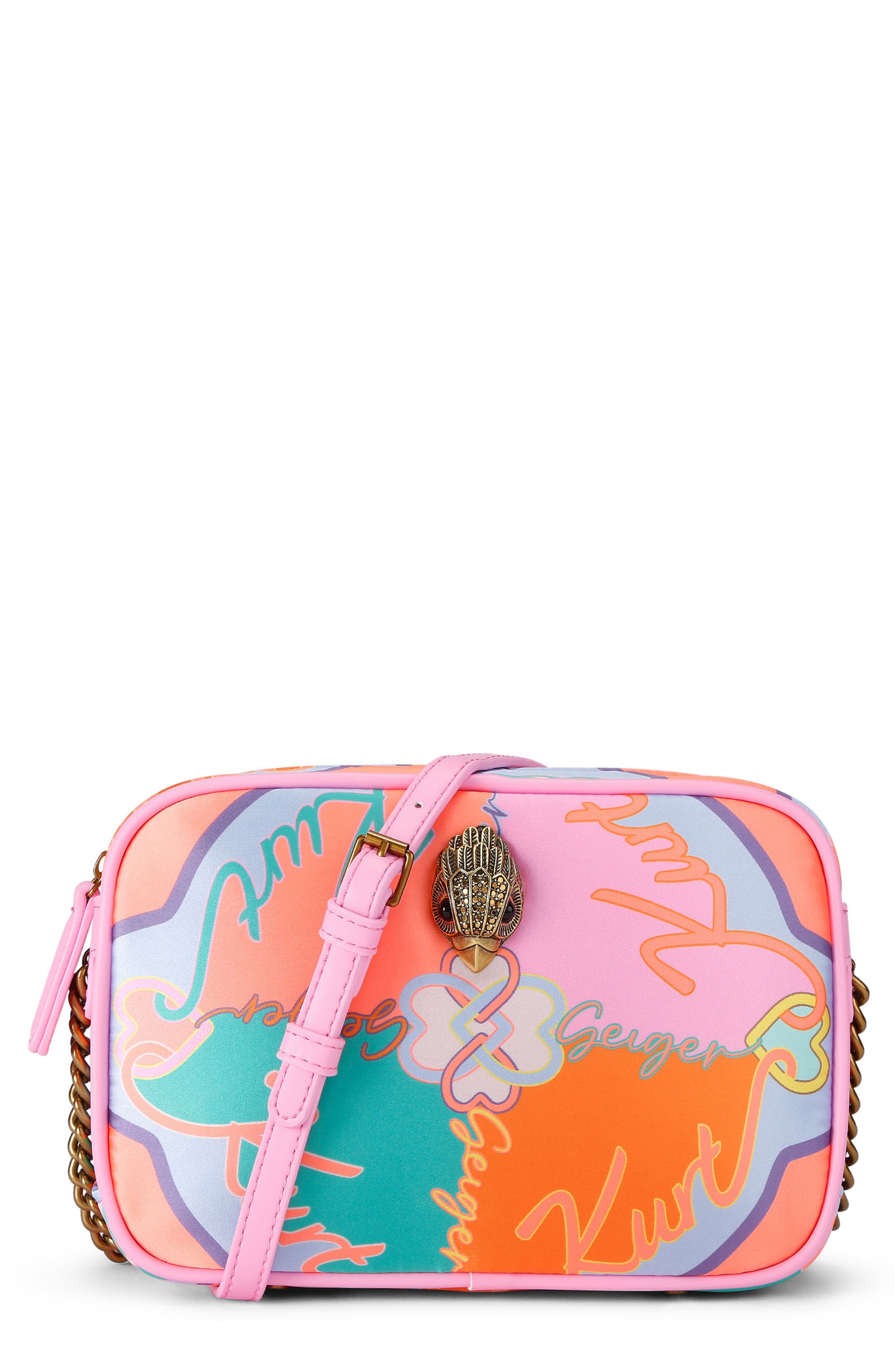 Kurt Geiger London Hoxton Recycled Polyester Camera Bag, Main, color, Pink