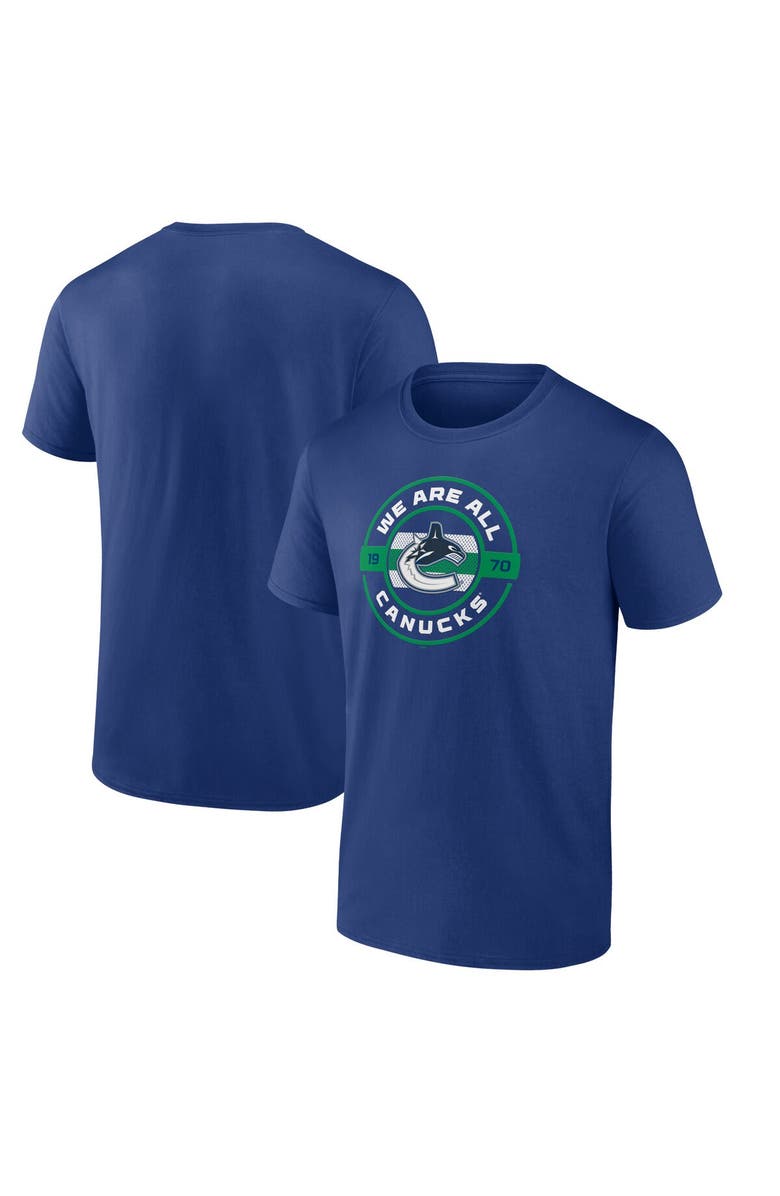 FANATICS Men's Fanatics Branded Blue Vancouver Canucks Local T-Shirt, Alternate, color,
