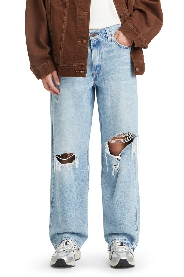 Ripped Baggy Dad Jeans, Main, color, BIN DAY