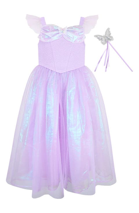 Kids' Princess Dress & Wand Set