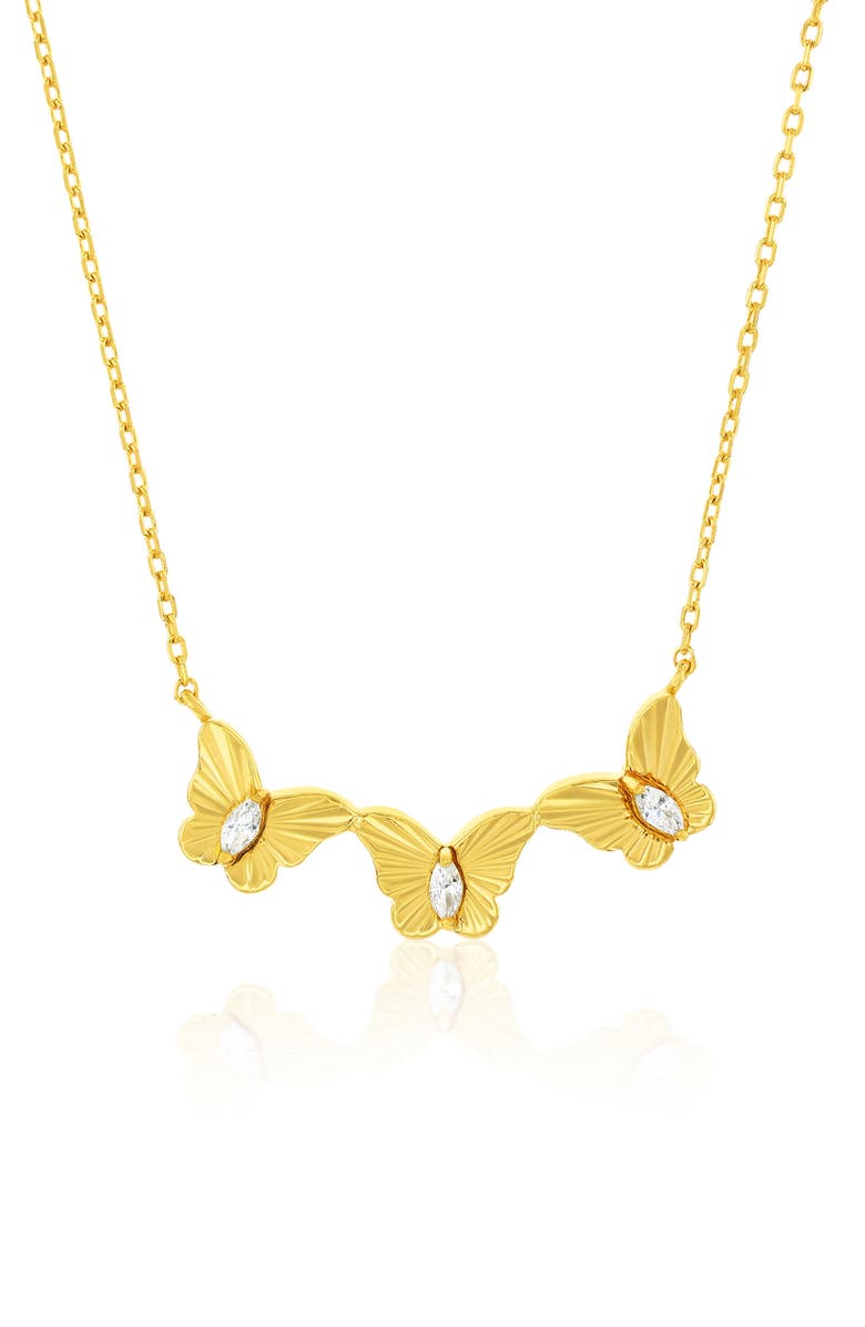 SIMONA Butterfly Necklace, Alternate, color, Gold