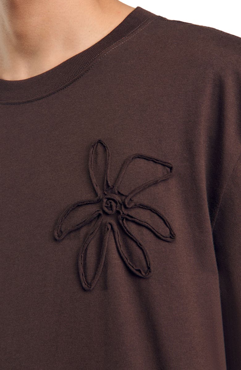 SANDRO Oversized flower T-shirt, Alternate, color, 