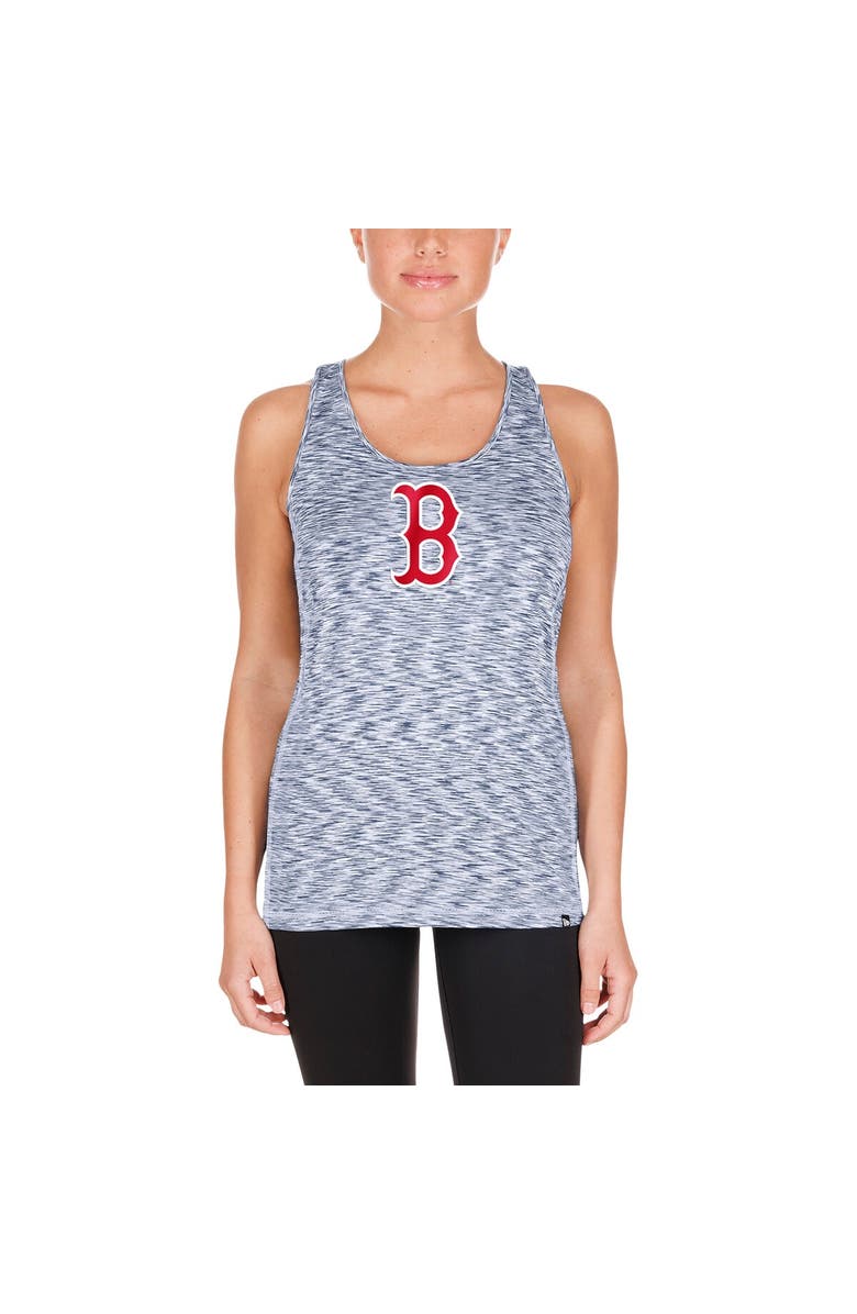 New Era Women's New Era Navy Boston Red Sox Space Dye Keyhole Back Tank Top, Alternate, color, Navy