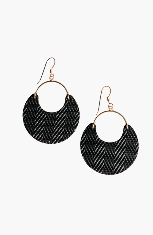 Nickel & Suede Ninas Leather Earrings In Multi
