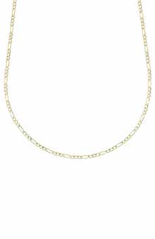 A&M 14K Gold Thin Figaro Chain