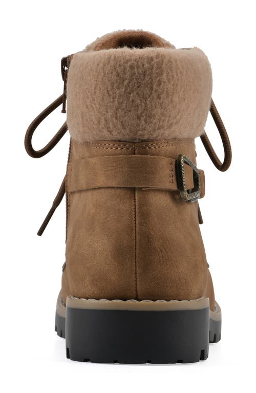 Cliffs By White Mountain Pioneer Faux Shearling Lined Lace-up Boot In Multi