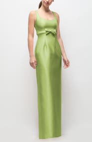 Alfred Sung Gwyneth Satin Sheath Gown