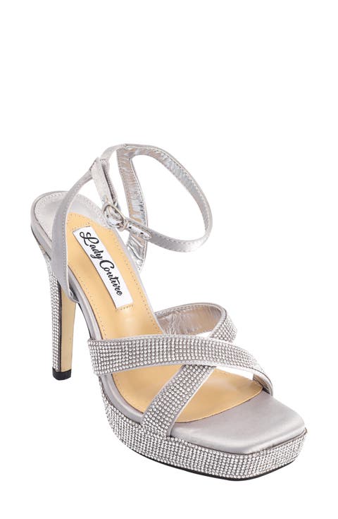 Rhinestone Platform Sandal (Women)