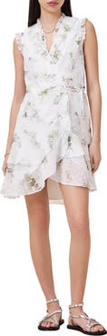 AllSaints Ari Floral Print Wrap Dress