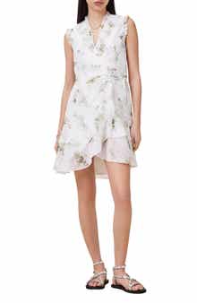 AllSaints Ari Floral Print Wrap Dress