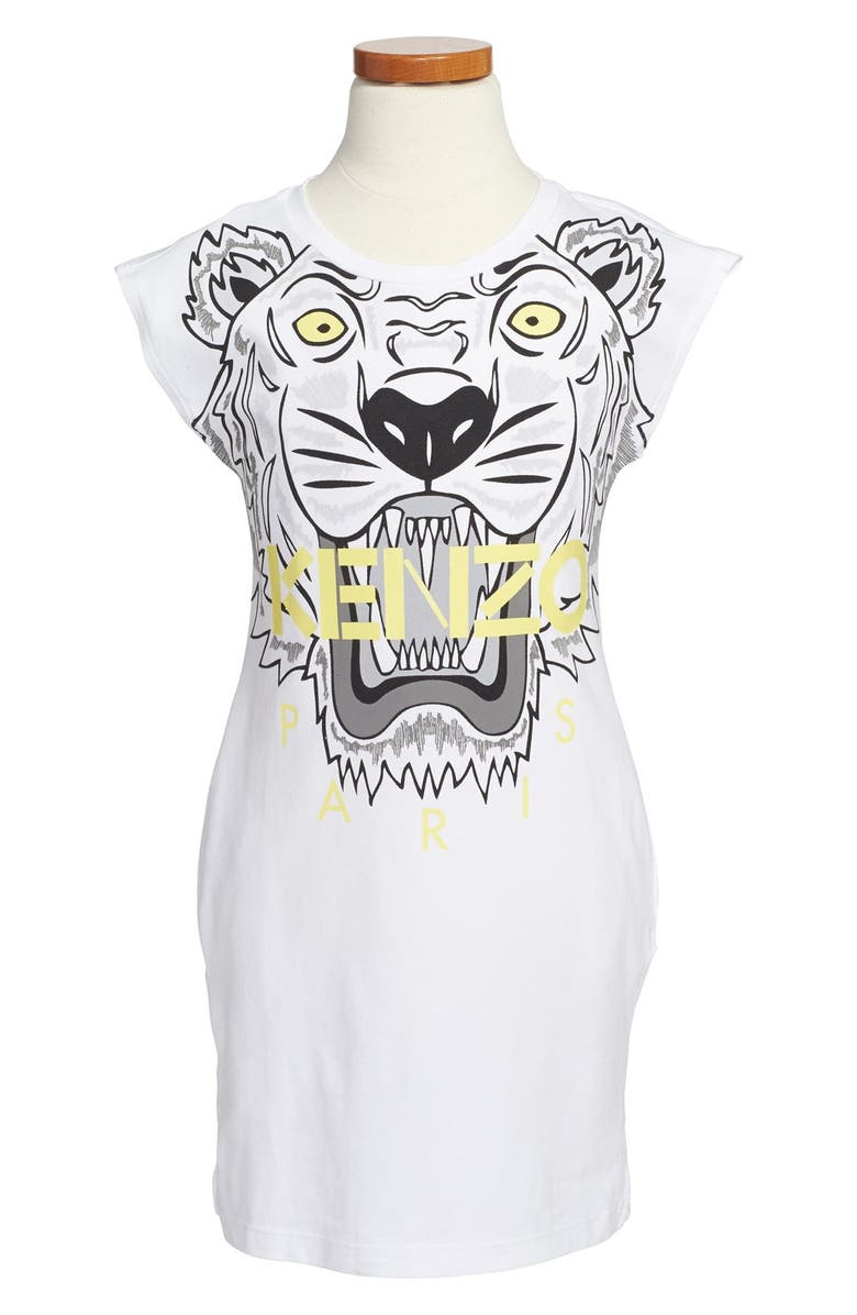 KENZO Tiger Logo T-Shirt Dress, Main, color, 