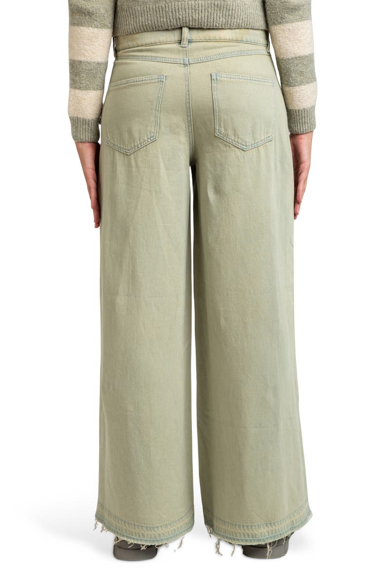 Tinted Overflow Wide Leg Jeans, Alternate, color, BLUE/ BEIGE ENZYME