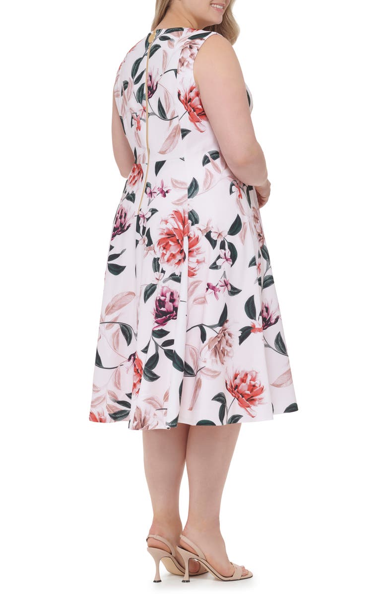 Calvin Klein Floral Midi Dress, Alternate, color, 