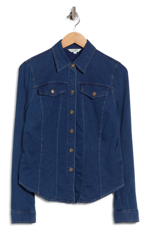 Cotton Piqué Button-Up Shirt