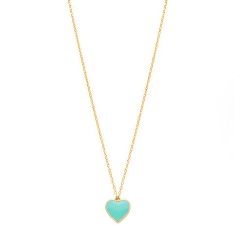 Single Hearted Girl Turquoise Necklace