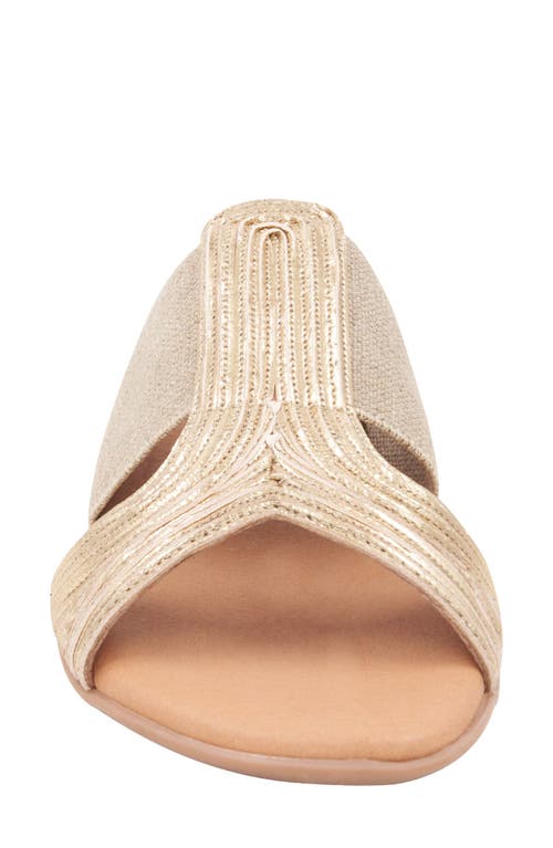 Andre Assous André Assous Noor Raffia Slide Sandal In Beige/platino