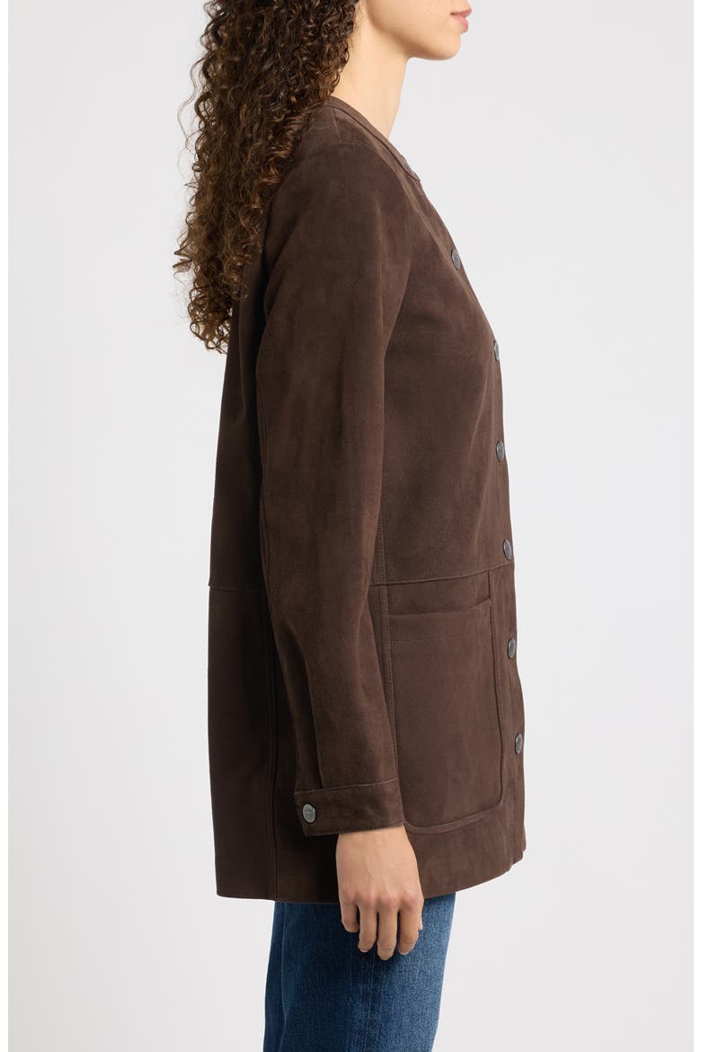 Linda Leather Coat, Alternate, color, ESPRESSO