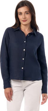 Equipment Long Sleeve Linen Shirt