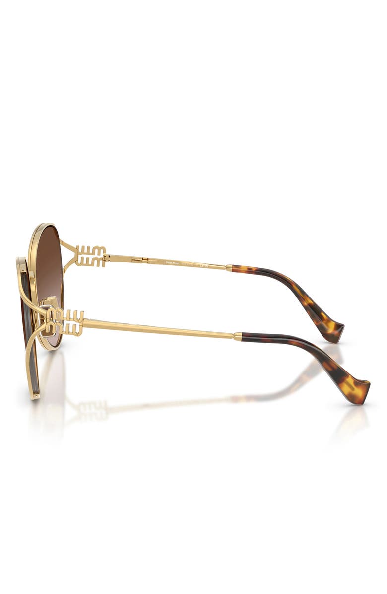 Miu Miu 58mm Gradient Phantos Sunglasses, Alternate, color, Gold/ Brown Gradient