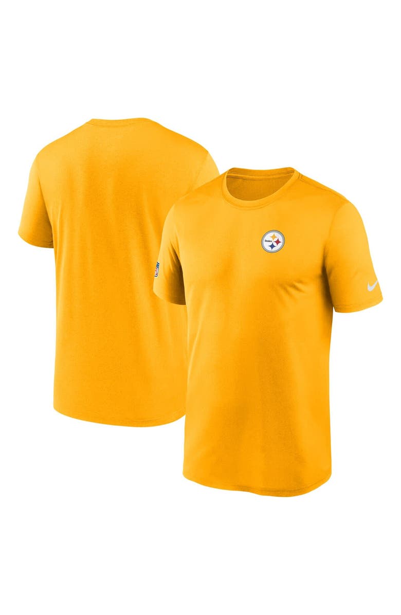 Nike Men's Nike Gold Pittsburgh Steelers Sideline Legend Small Logo Dri-FIT T-Shirt, Main, color, Gold