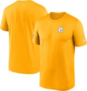 Nike Men's Nike Gold Pittsburgh Steelers Sideline Legend Small Logo Dri-FIT T-Shirt