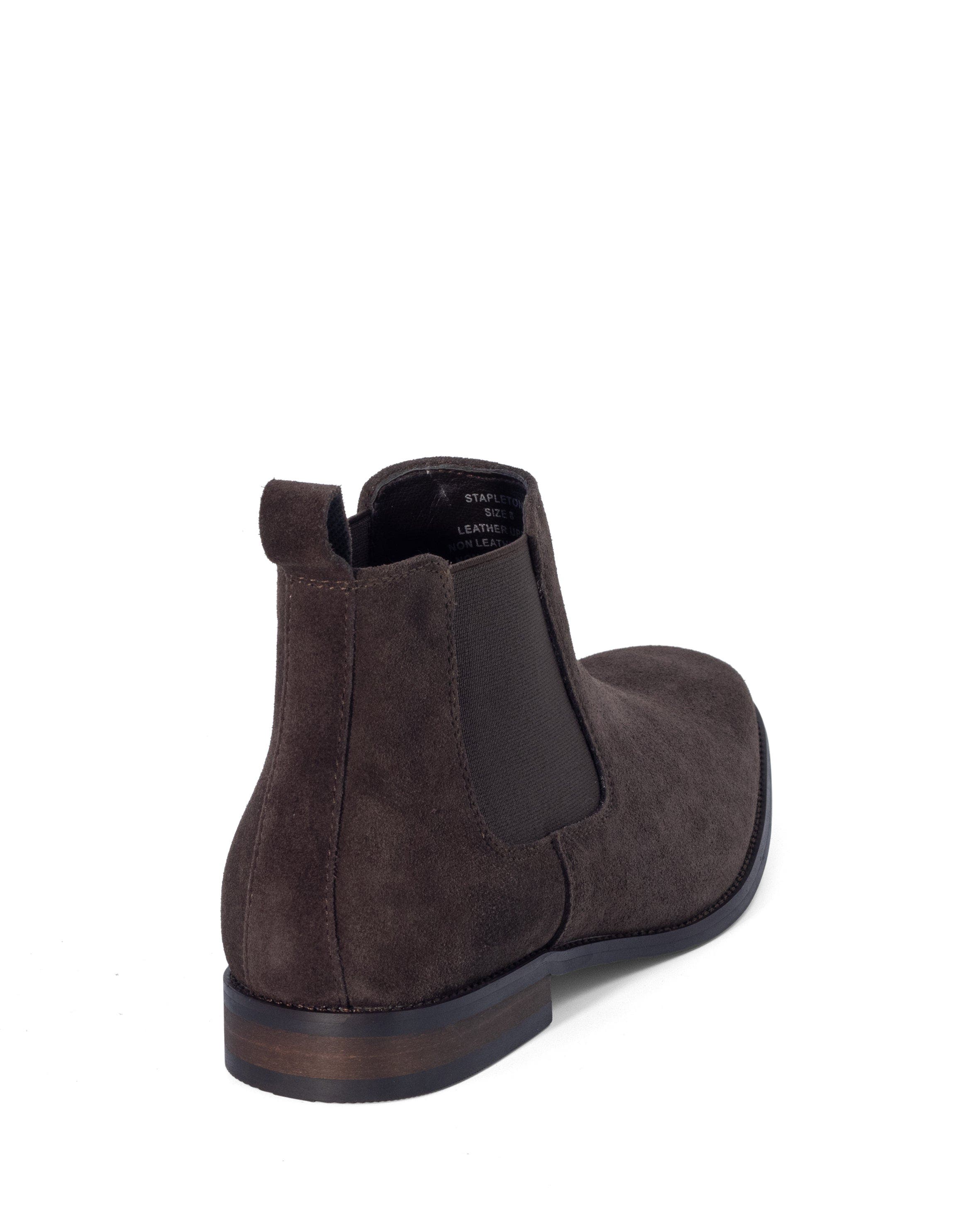 Stapleton almond toe Chelsea dress boot, Alternate, color, Chocolate Cow Suede