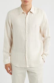 Theory Irving Relaxed Fit Linen Button-Up Shirt