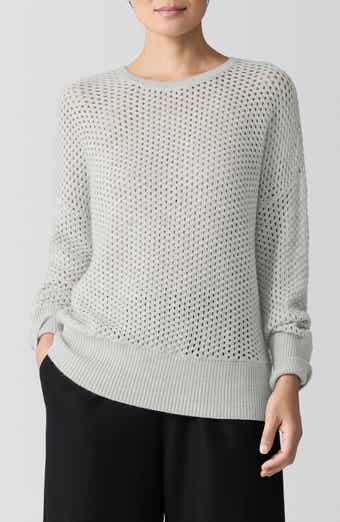 Eileen Fisher Open Stitch Wool Sweater