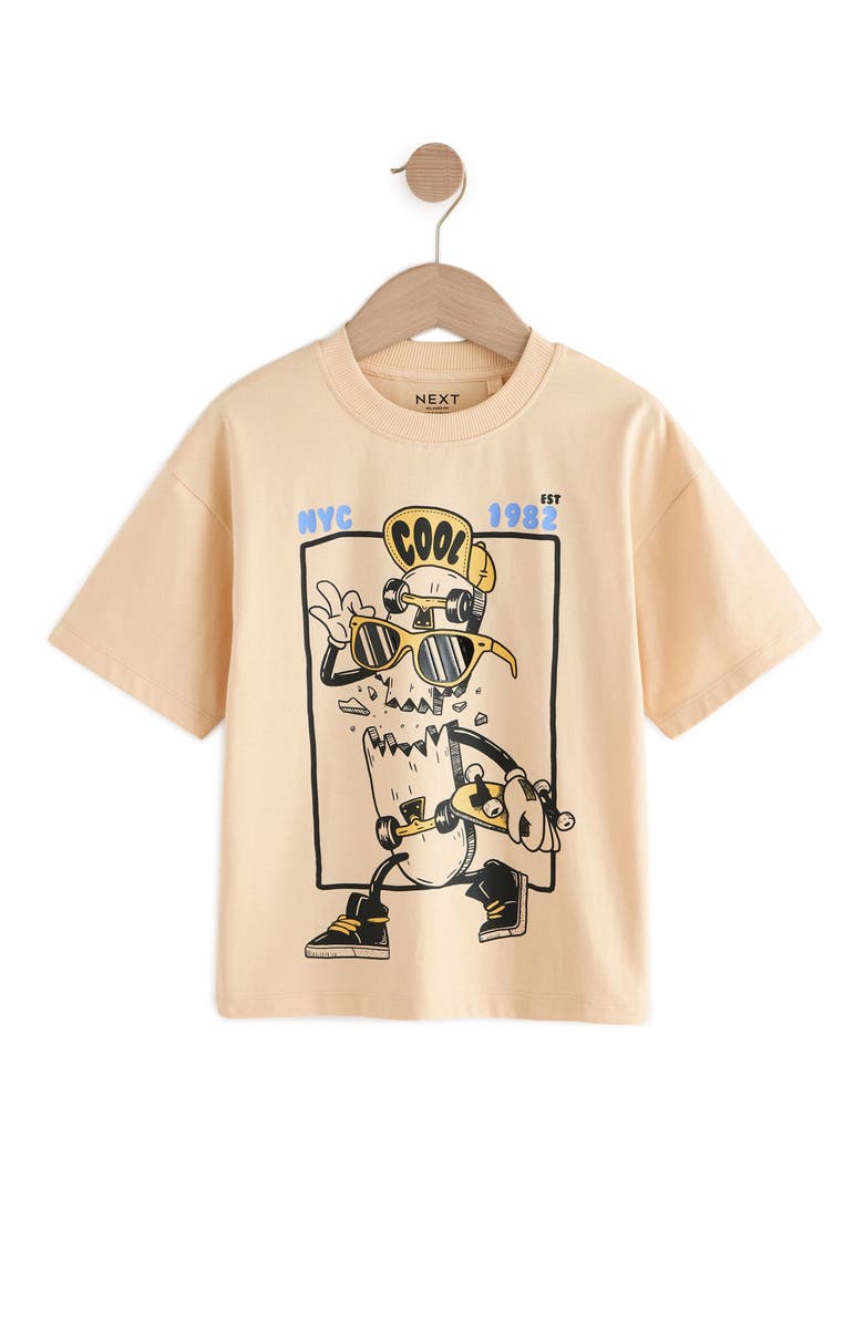 NEXT Kids' Assorted 3-Pack Carton Graphic T-Shirts, Alternate, color, 