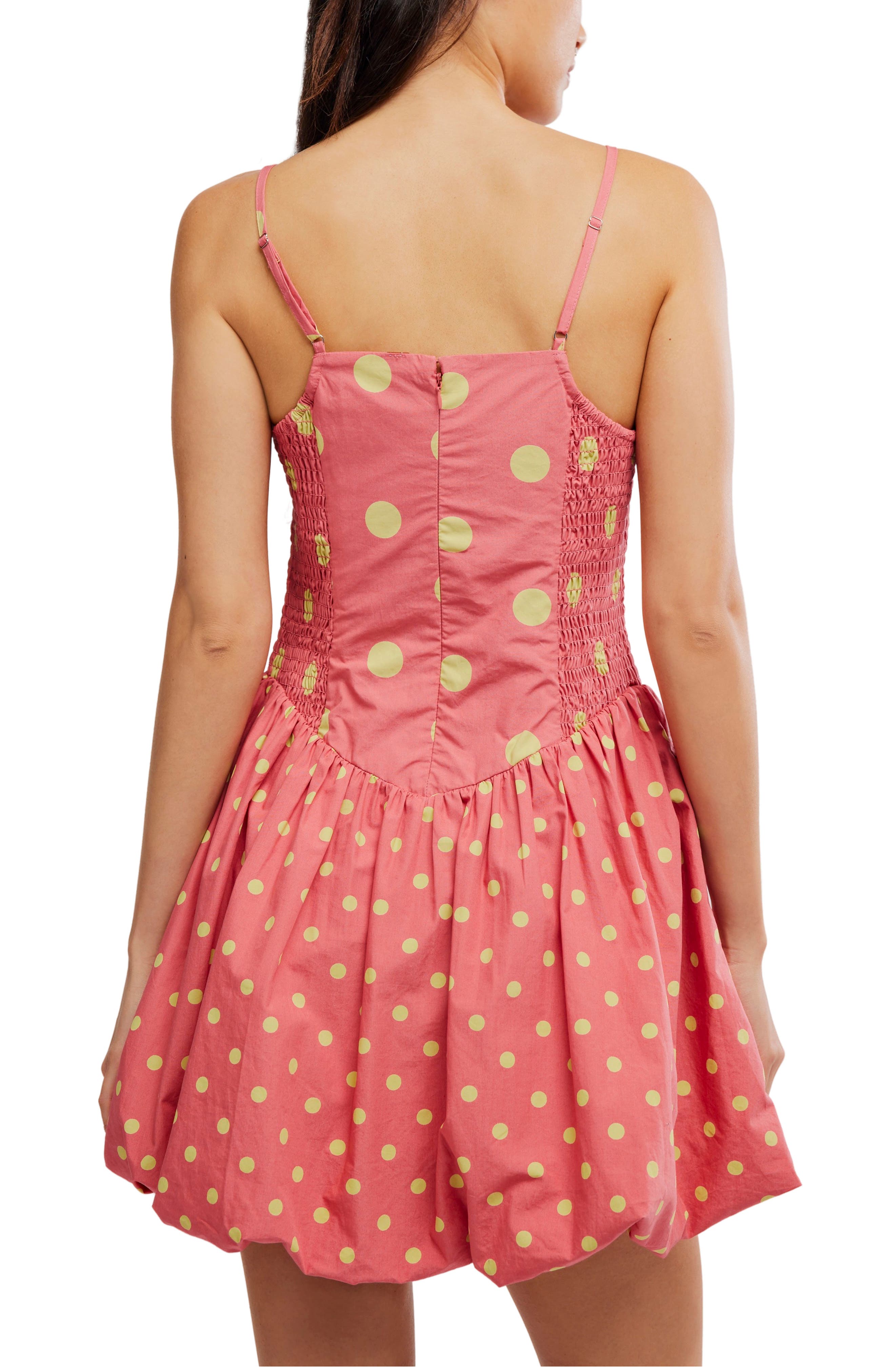 Misty Polka Dot Bubble Hem Minidress - image 4