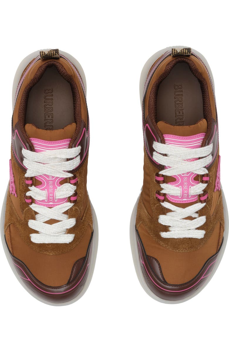 Burberry Check Matrix Sport Sneakers, Alternate, color, Chestnut Brown