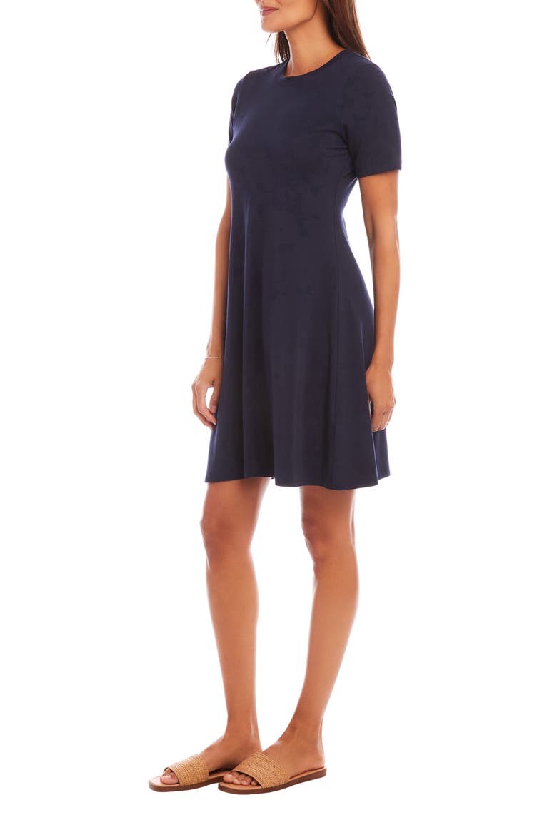 Short Sleeve Sheath Dress, Alternate, color, NAVY