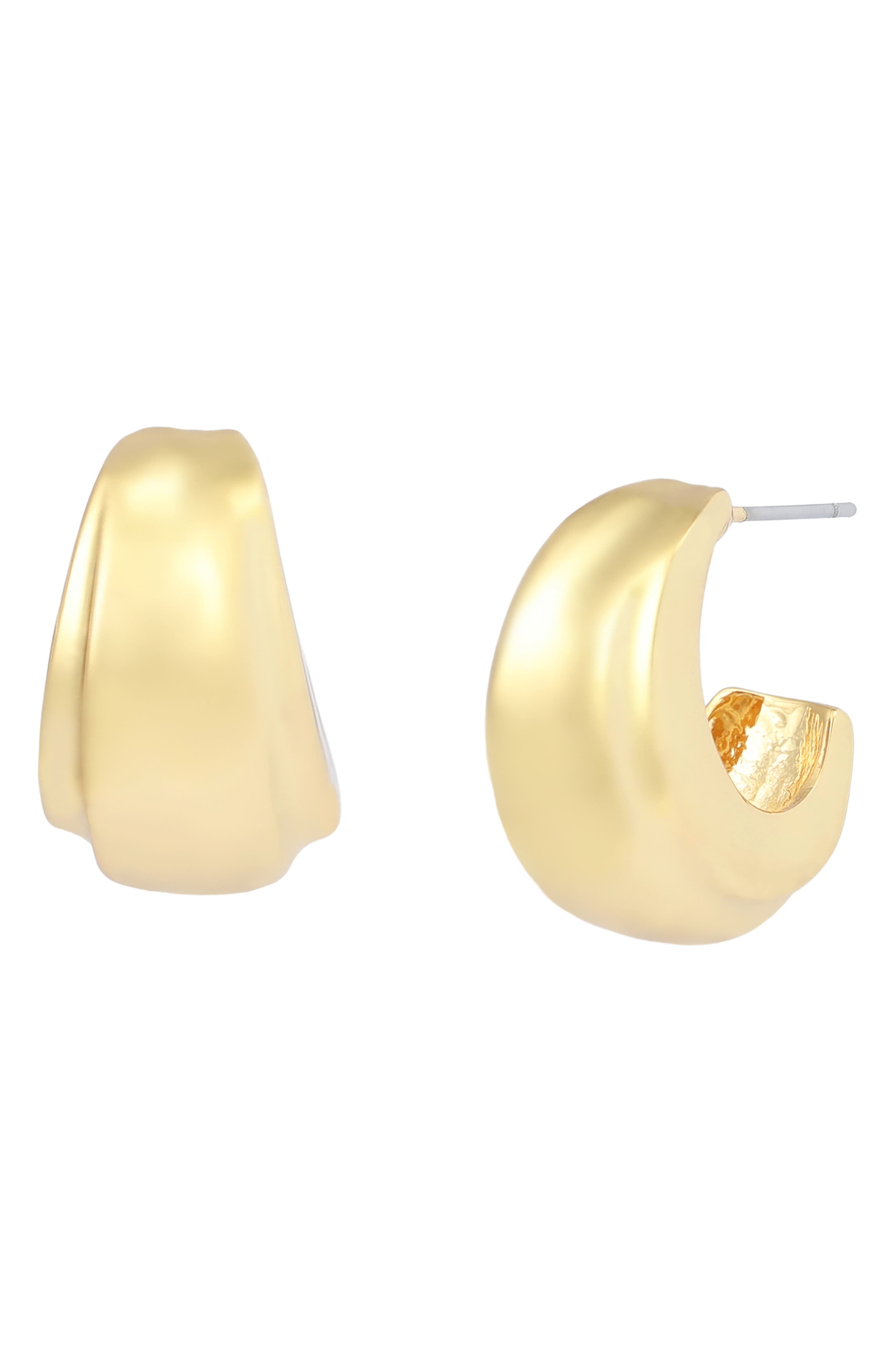Robert Lee Morris Chubby Huggie Earrings In Gold