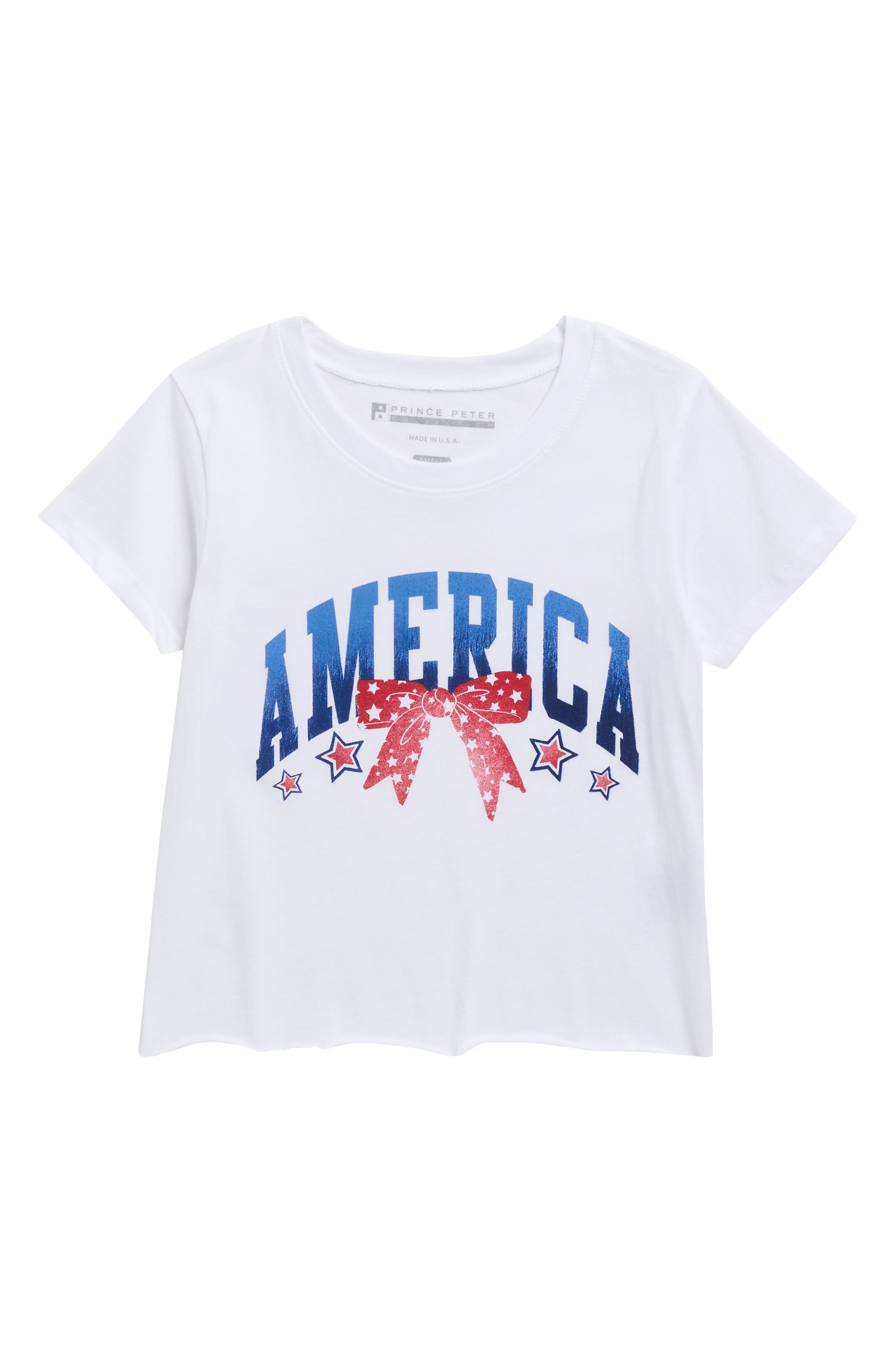 Prince Peter Kids' America Crop Graphic T-Shirt