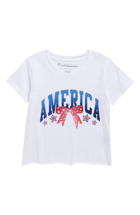 Kids' America Crop Graphic T-Shirt (Little Kid & Big Kid)