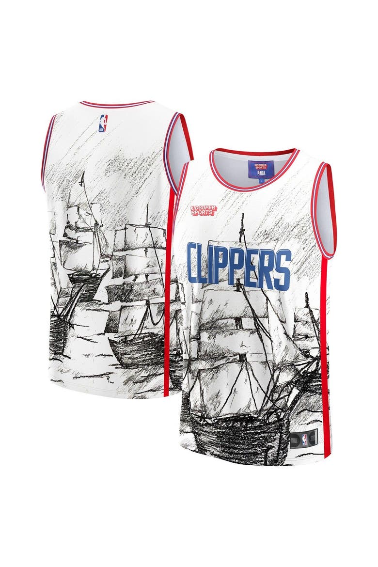 Unisex NBA & KidSuper Studios by Fanatics Gray LA Clippers Hometown Jersey, Main, color, Gray