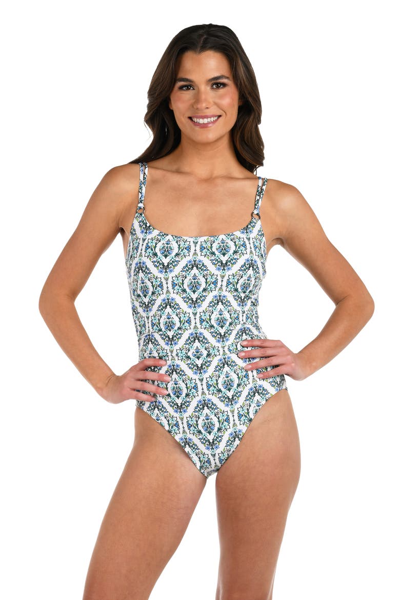 Deja Blue One-Piece Swimsuit, Alternate, color, BLUE