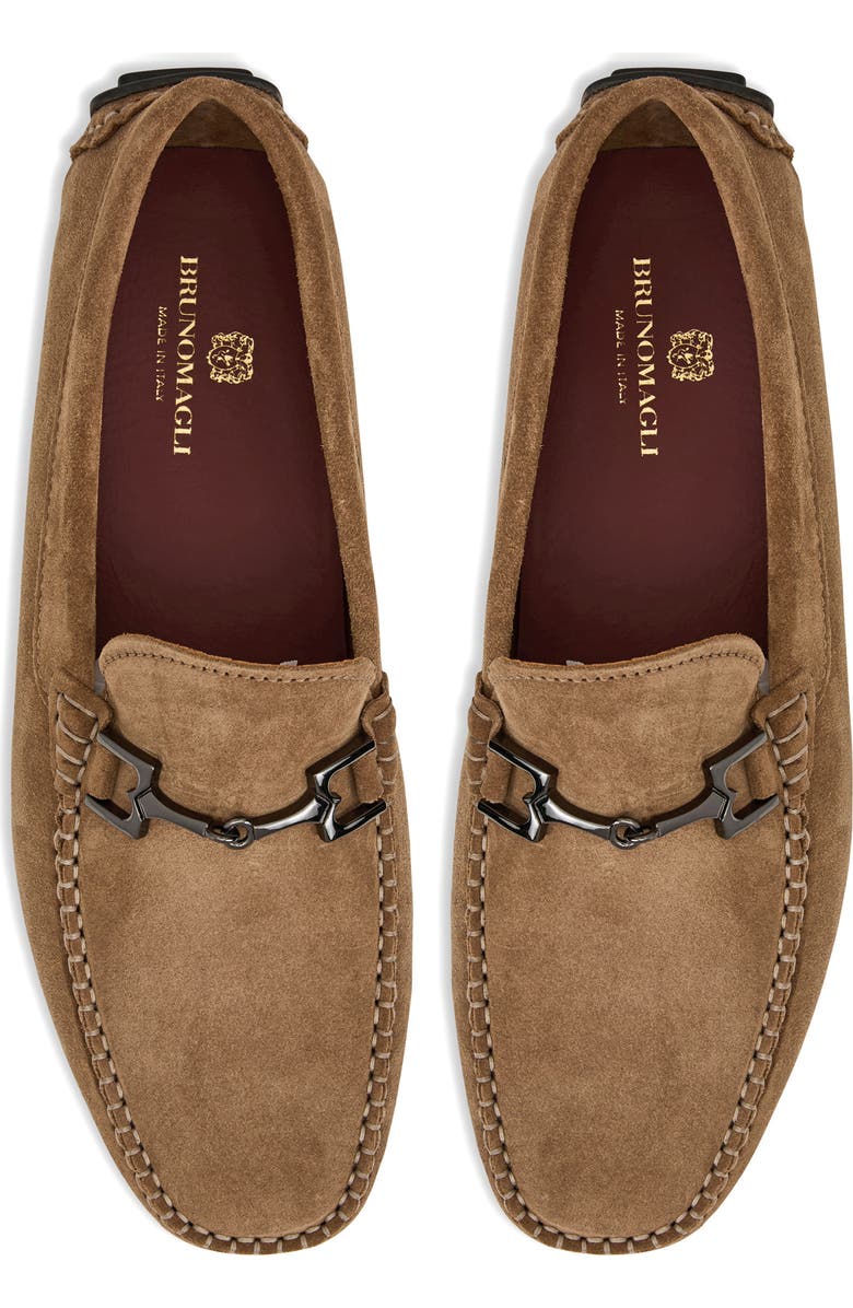 Bruno Magli Teramo Bit Driving Loafer, Alternate, color, Taupe Suede