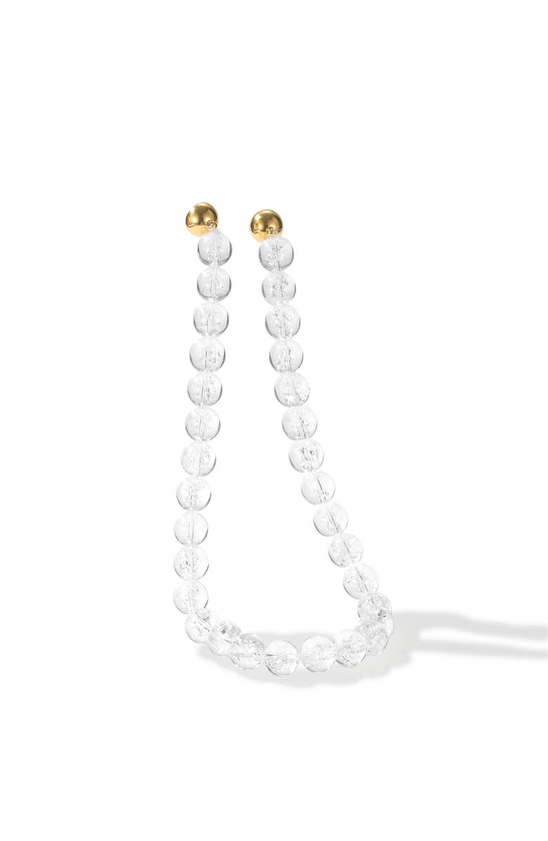 Classicharms Frostnova Azeztulite Clear Phantom Large Crystal Sphere Necklace-14mm, Main, color, Gold