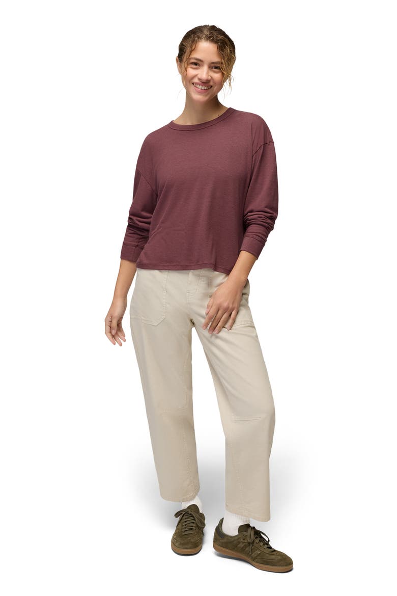 Cozy Up Crewneck Long Sleeve T-Shirt, Alternate, color, NEWBERRY