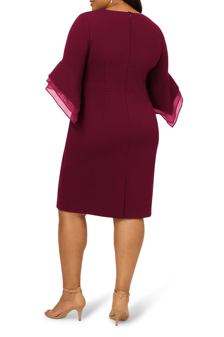Crepe Dress, Alternate, color, CABERNET