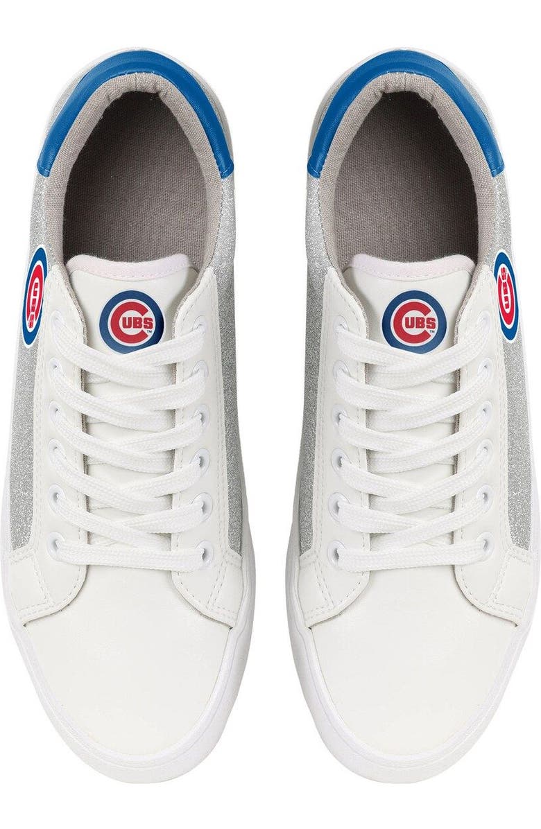 FOCO Women's FOCO Chicago Cubs Glitter Sneakers, Alternate, color,