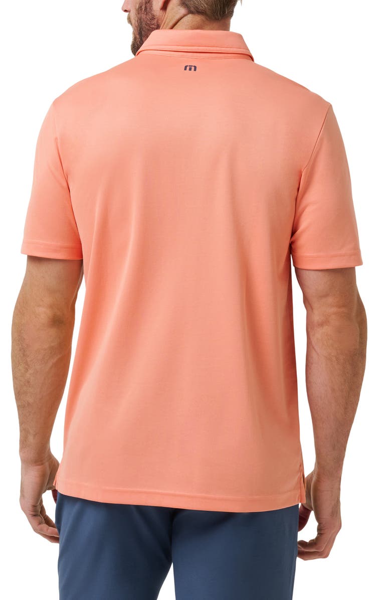 TravisMathew Roaming Routes Chest Stripe Polo, Alternate, color, Terra Cotta