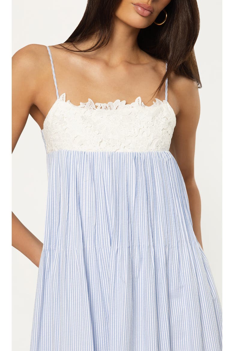 Juniper Lace Combo Seersucker Dress, Alternate, color, Light Blue/White