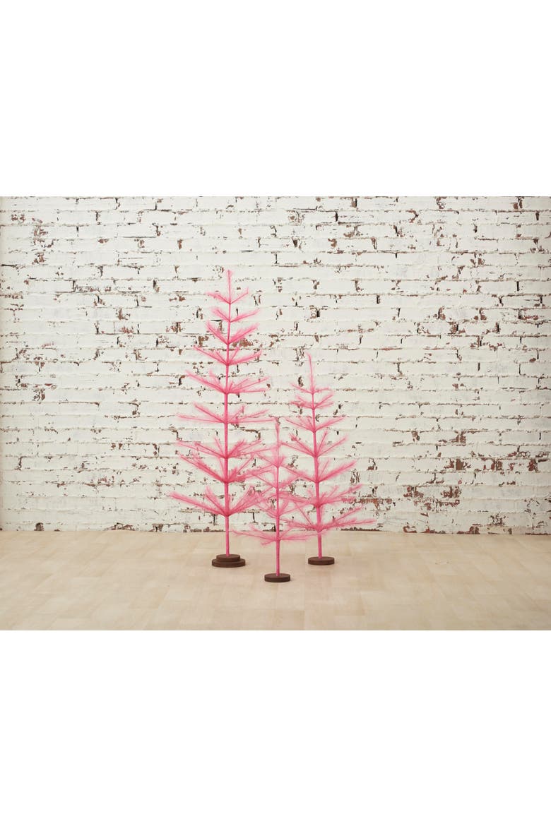 24" x 8" Pampas Tree Figurines, Alternate, color, Pink