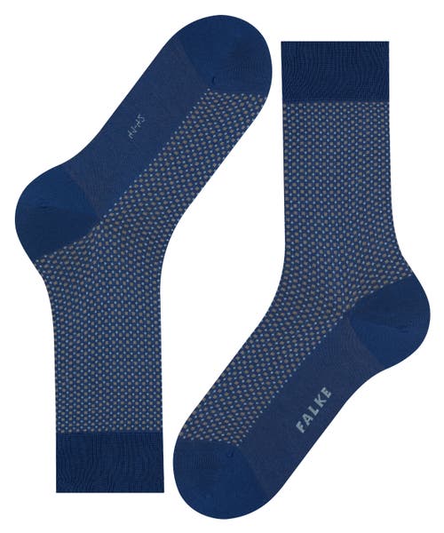 Falke Uptown Tie Patterned Dress Socks In Blue