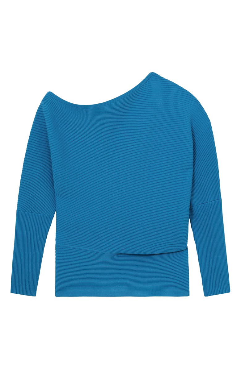 Reiss Lorna Off the Shoulder Rib Sweater, Alternate, color, Blue