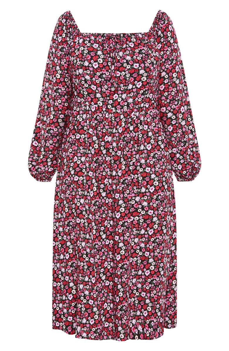 City Chic Jessie Floral Long Sleeve Dress, Alternate, color,