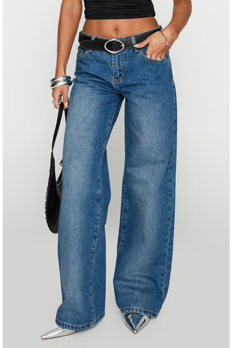 On Sunset Straight Leg Jeans, Main, color, DARK WASH