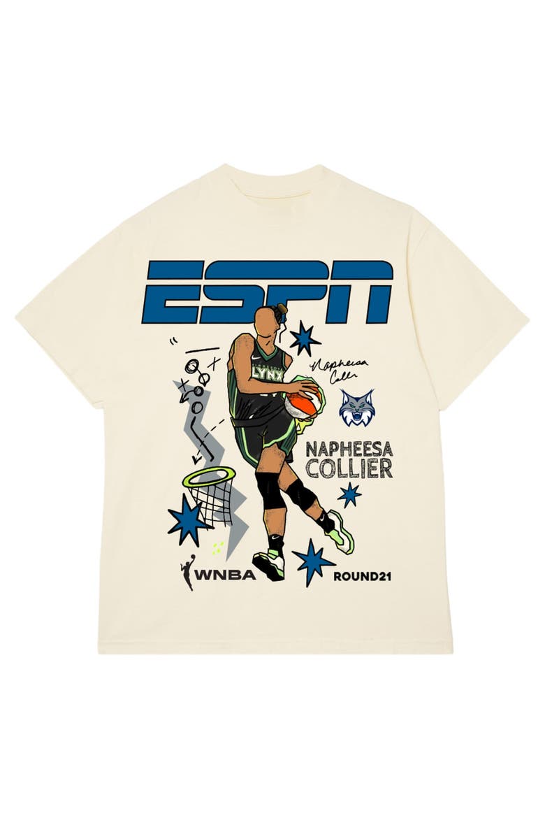 Unisex round21 Napheesa Collier Cream Minnesota Lynx ESPN Player Graphic T-Shirt, Main, color, Cream